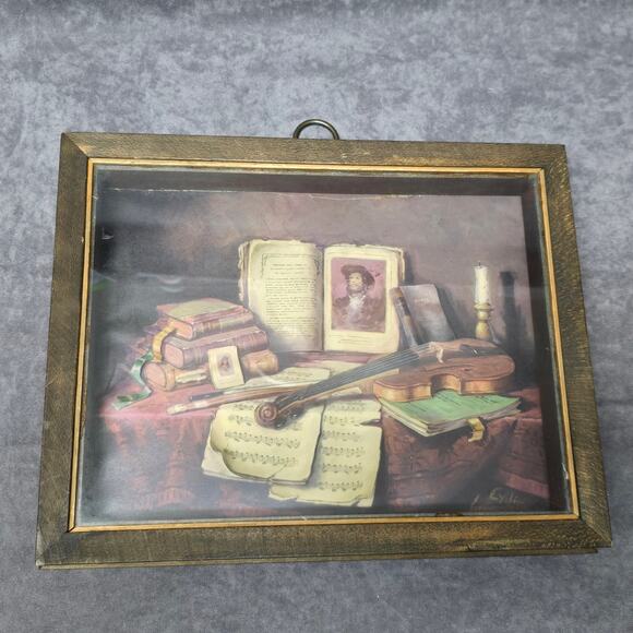 Vintage Vue d'Optique 3D Treasured Memories 8" x 10" Art Print in Wooden Frame - Picture 8 of 8